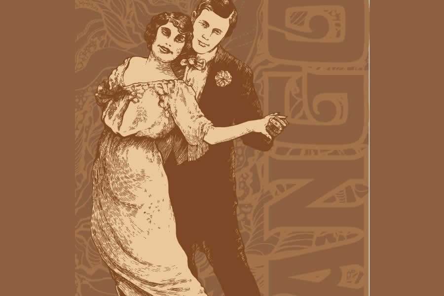 argentine-tango-dancers-illustration Argentine tango dancers illustration